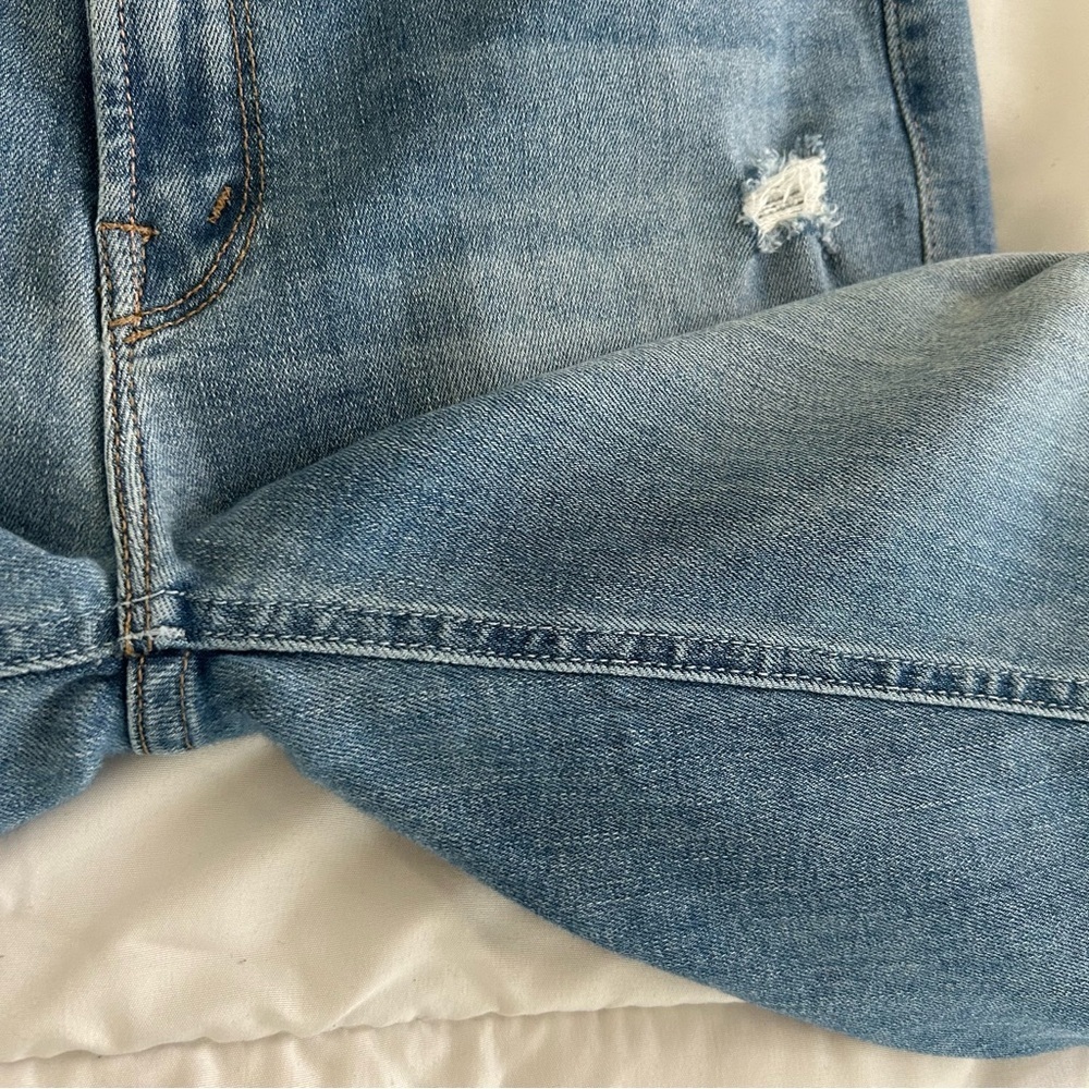 Mother Mid Rise Dazzler Ankle Fray jeans Weekend Kitten 30 - Picture 14 of 15